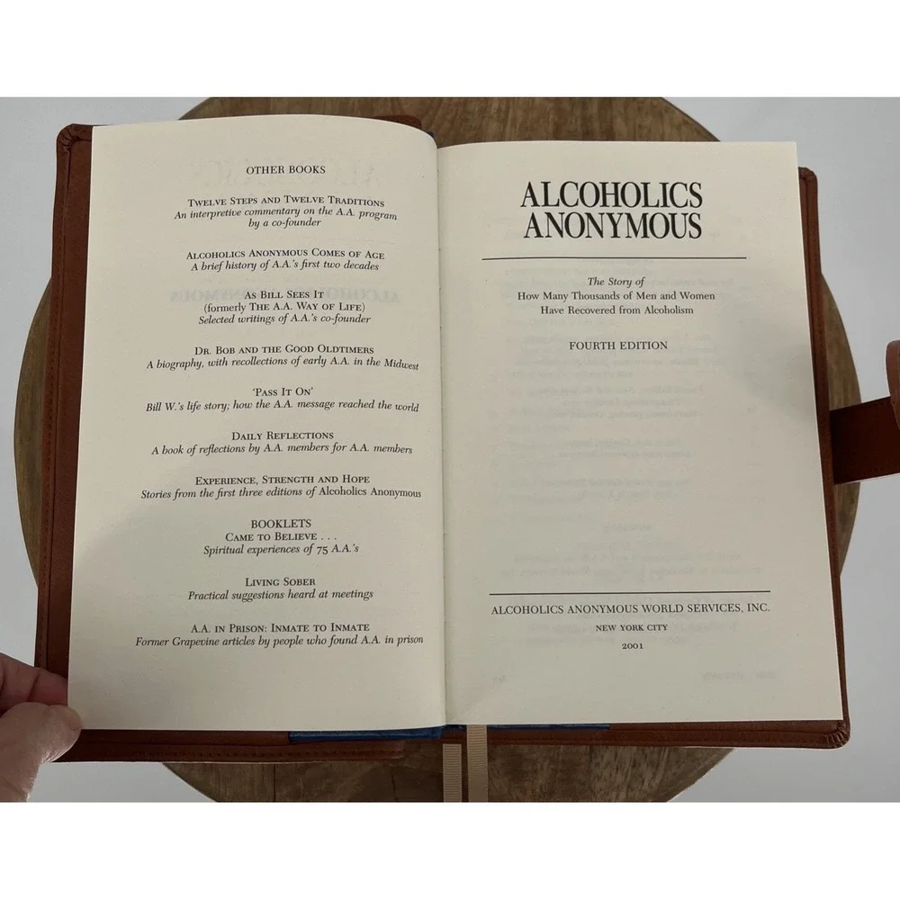 Double AA Big Book Cover & 12 Steps & 12 Traditions Books And Medallion Included